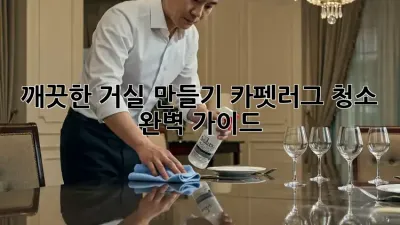 깨끗한 거실 만들기: 카펫/러그 청소 완벽 가이드