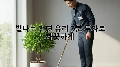 빛나는 전면 유리, 3분 투자로 ✨깨끗하게✨