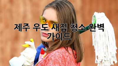 제주 우도 새집 청소 완벽 가이드